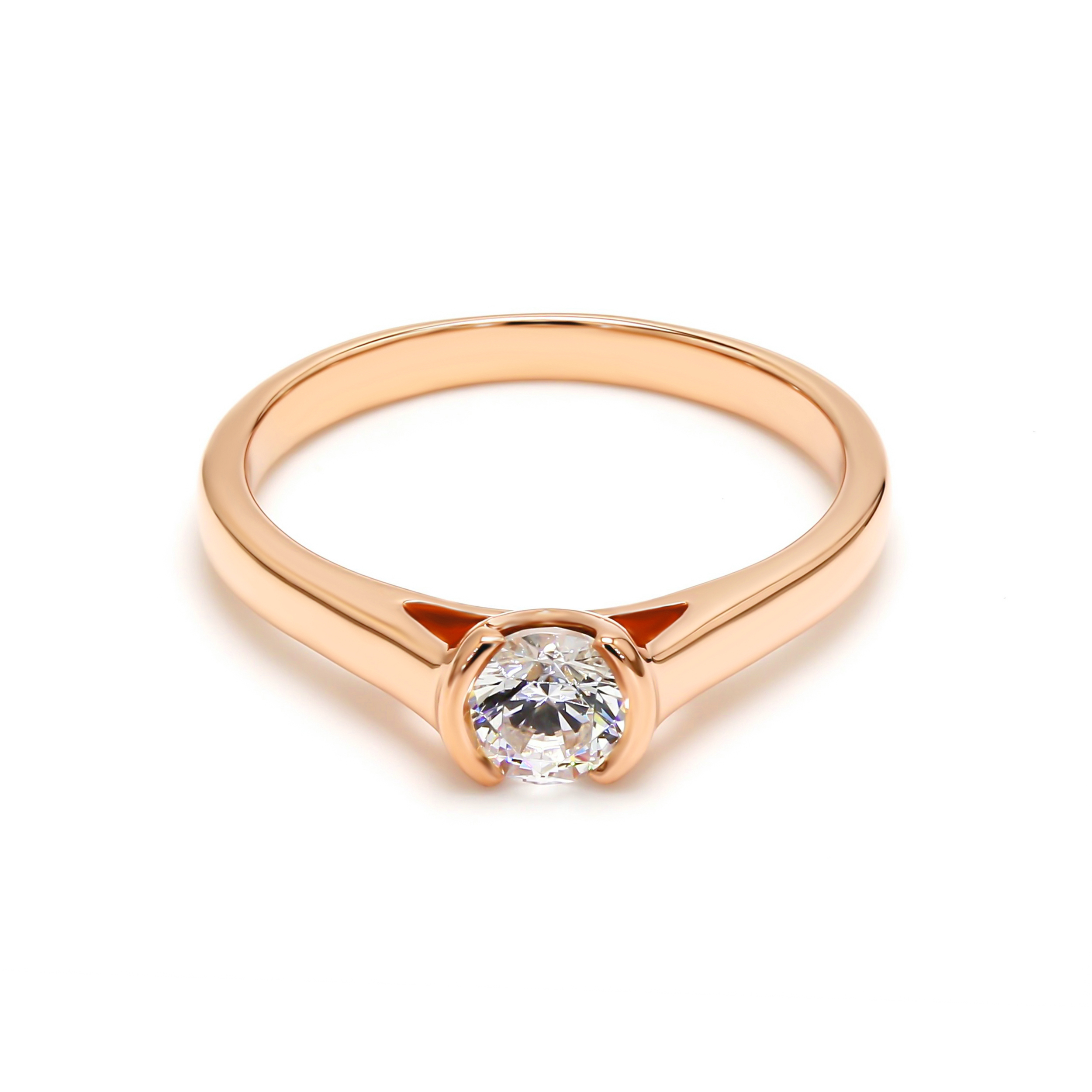 14K Yellow Gold Diamond Engagement Ring