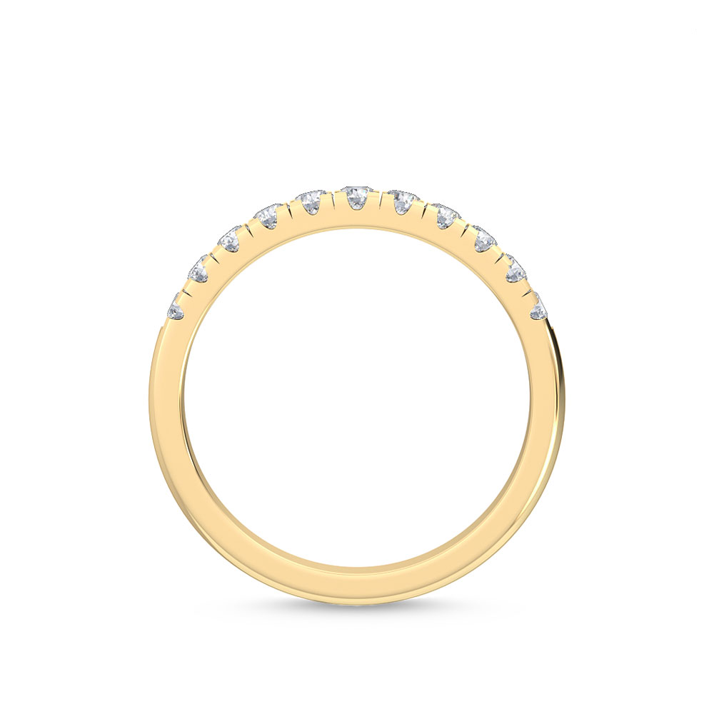 14K Yellow Gold . tw. White Diamond Stackable Ring