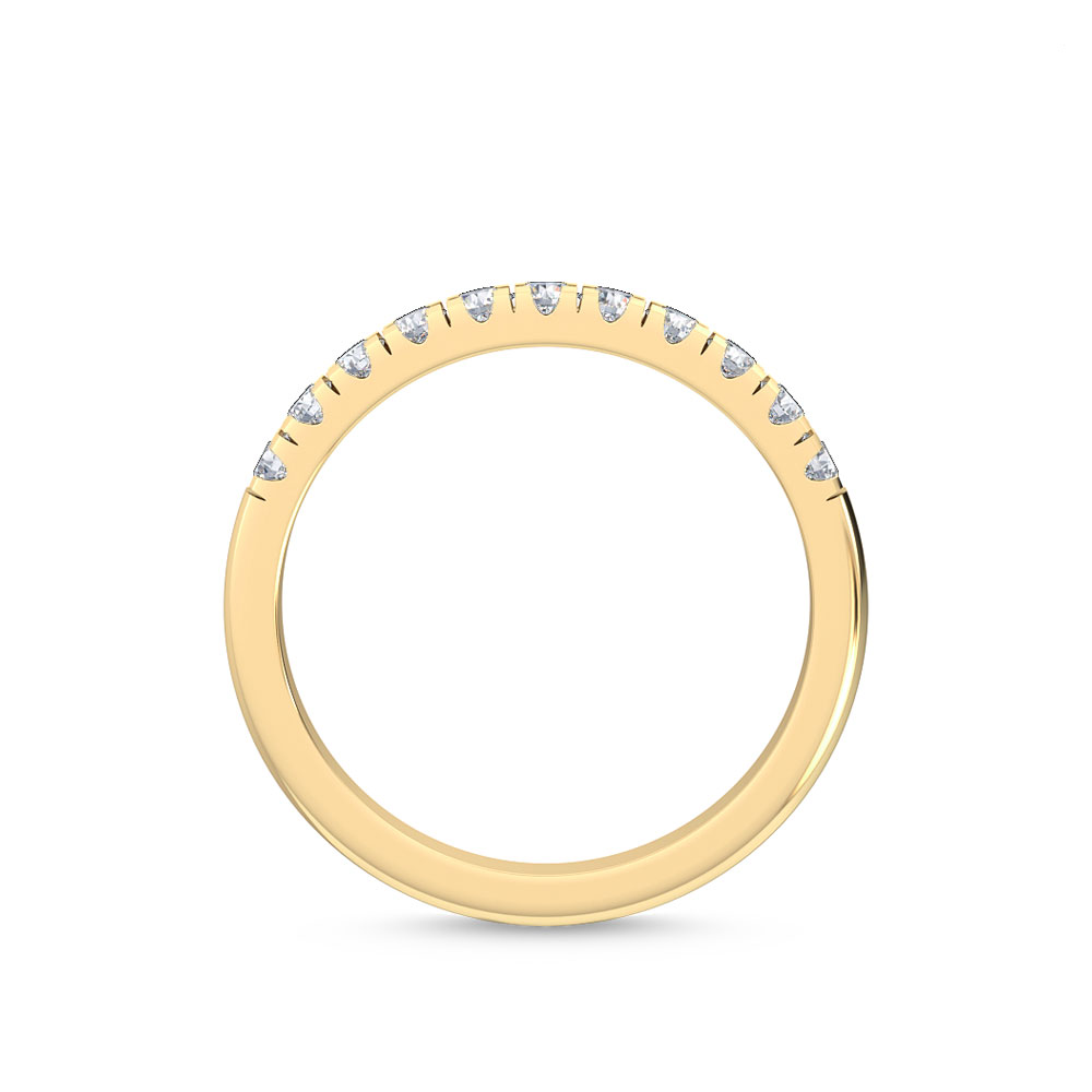 14K Yellow Gold . tw. White Diamond Stackable Ring