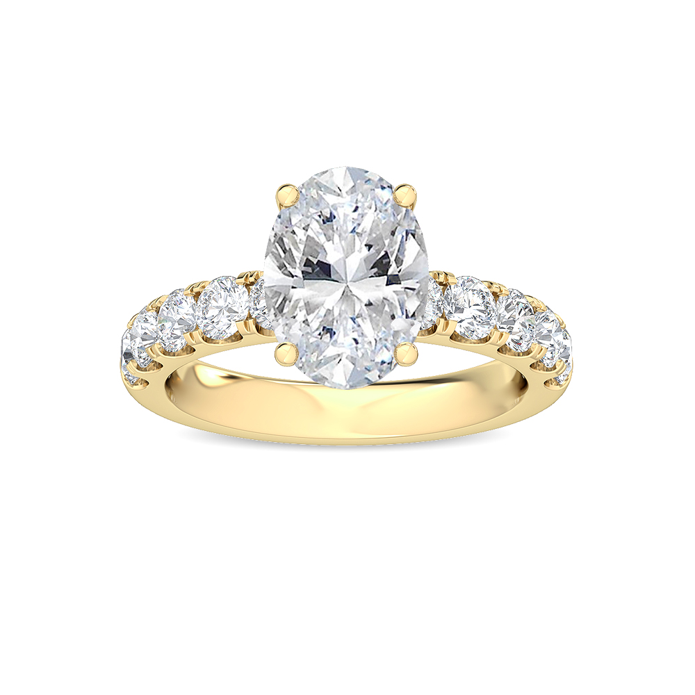 14K Yellow Gold Diamond Engagement Ring
