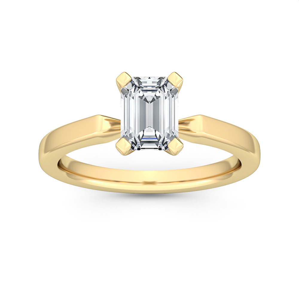14K Yellow Gold Diamond Engagement Ring