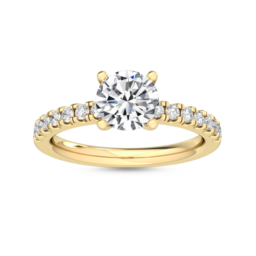 14K Yellow Gold Diamond Engagement Ring