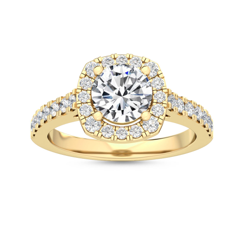 14K Yellow Gold Diamond Engagement Ring