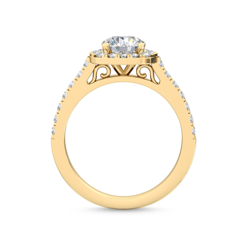 14K Yellow Gold Diamond Engagement Ring
