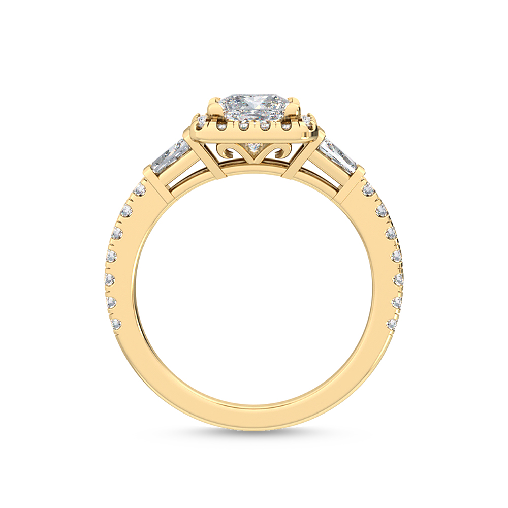 14K Yellow Gold Diamond Engagement Ring
