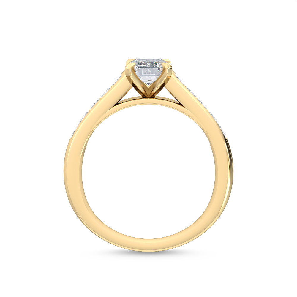 14K Yellow Gold Diamond Engagement Ring