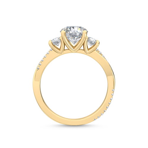 14K Yellow Gold Diamond Engagement Ring