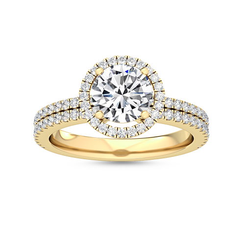 14K Yellow Gold Diamond Engagement Ring