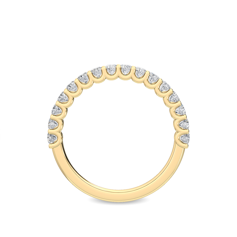 14K Yellow Gold Diamond Stackable Ring