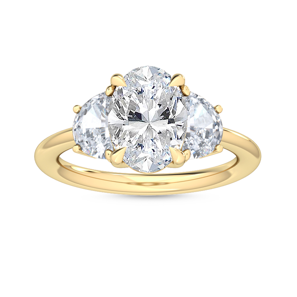 14K Yellow Gold Diamond Engagement Ring