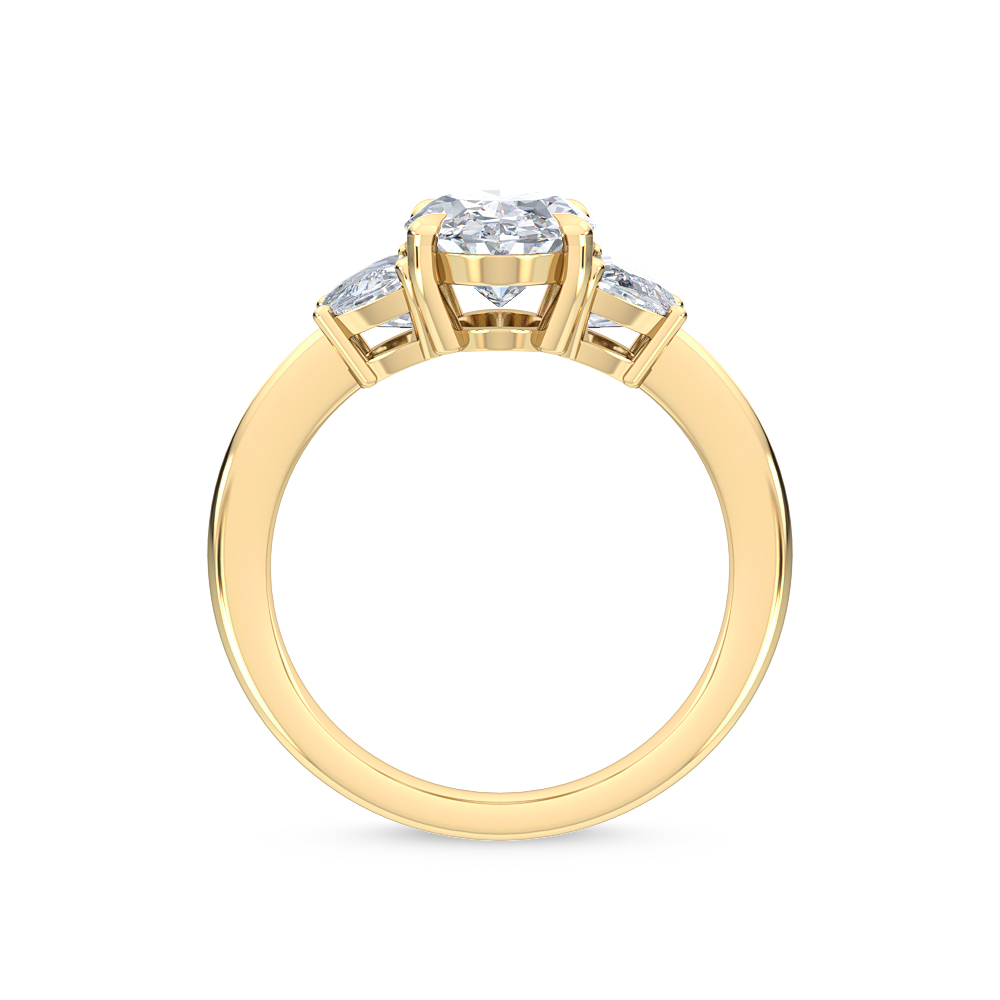 14K Yellow Gold Diamond Engagement Ring