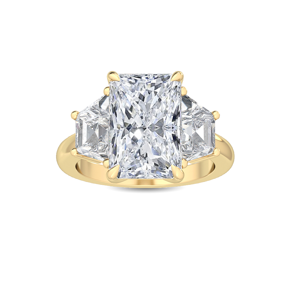 14K Yellow Gold Diamond Engagement Ring