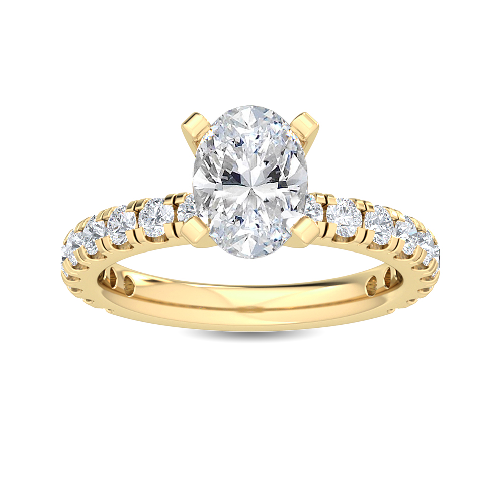 14K Yellow Gold Diamond Engagement Ring