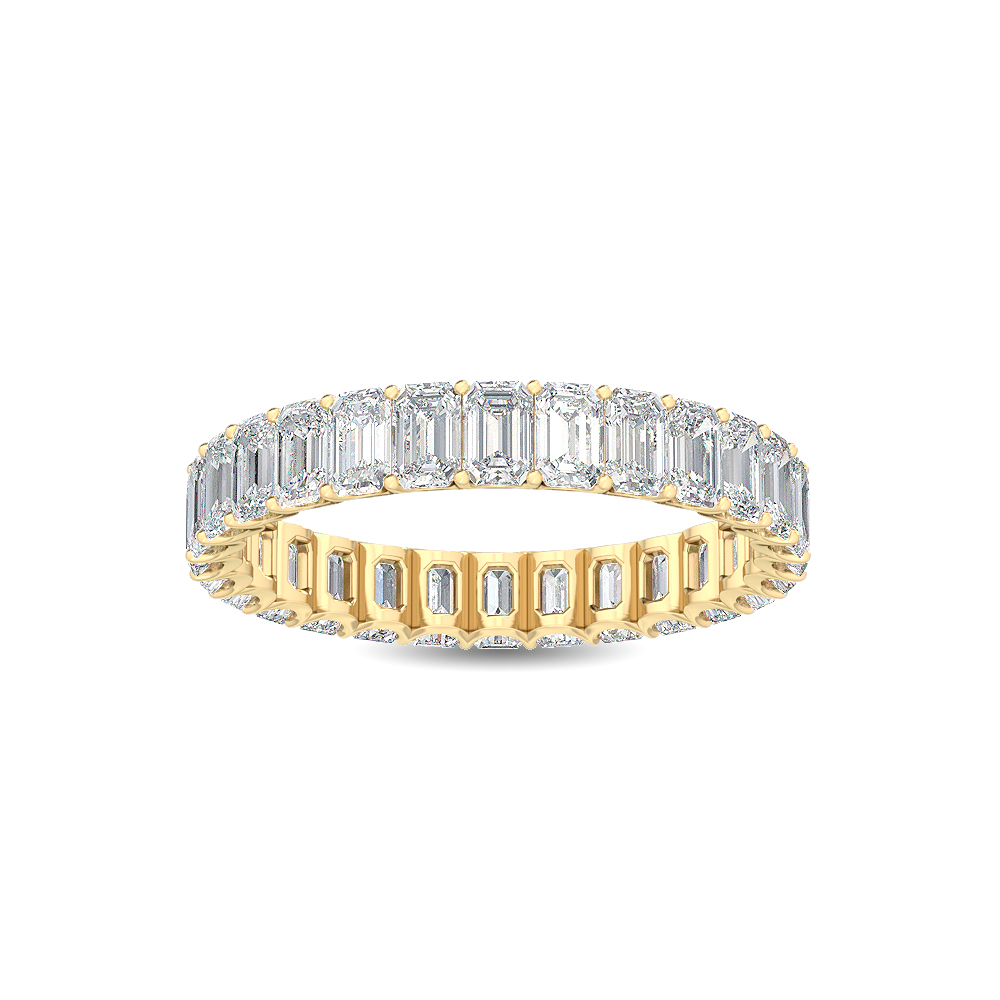 14K Yellow Gold . tw. White Diamond Eternity Band