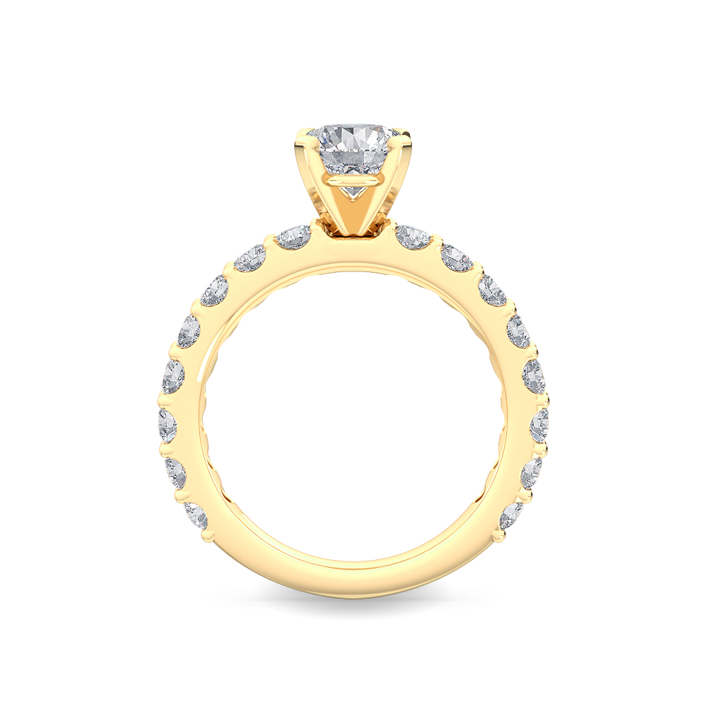 14K Yellow Gold Diamond Engagement Ring