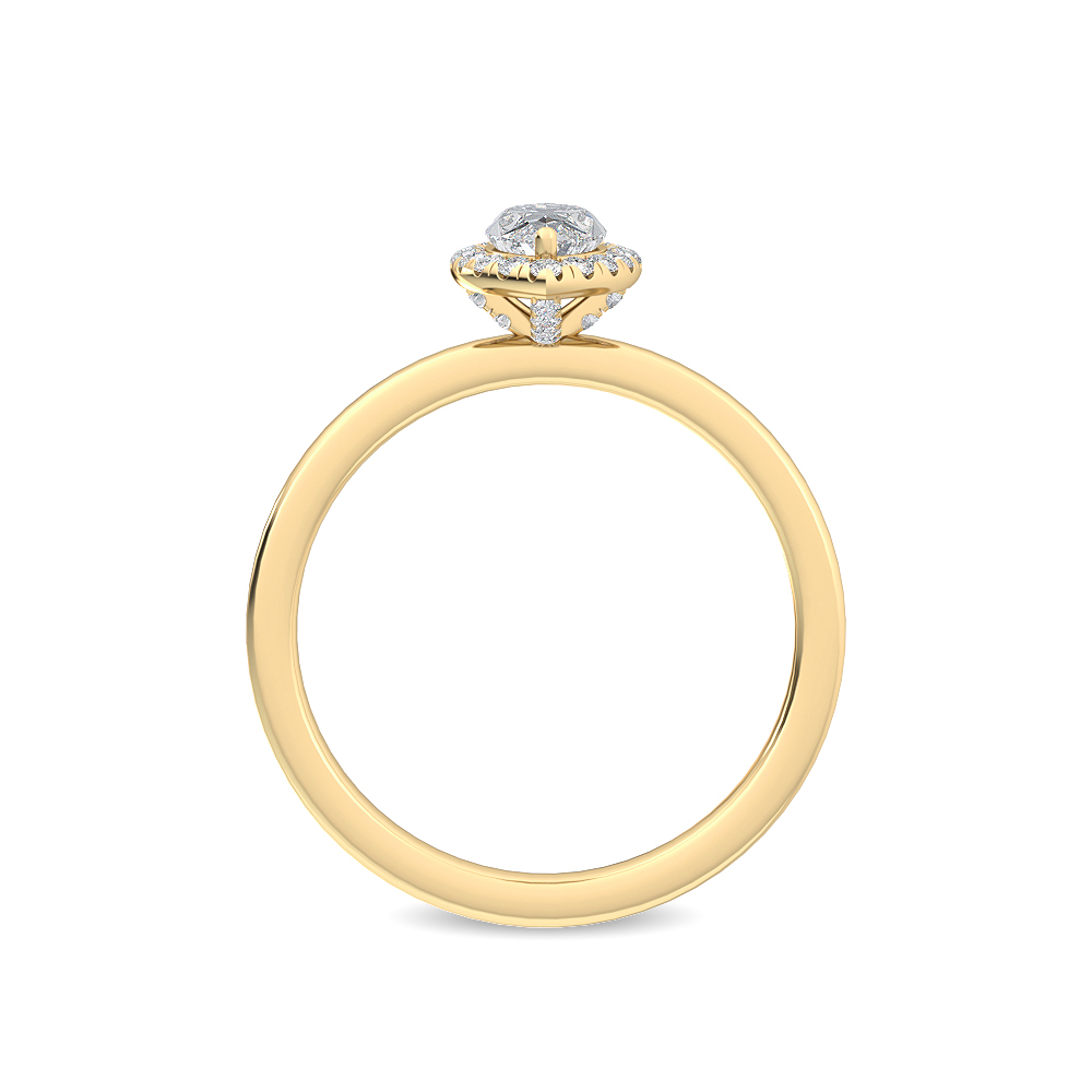 14K Yellow Gold Diamond Engagement Ring