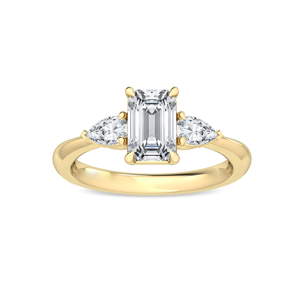 14K Yellow Gold Diamond Engagement Ring