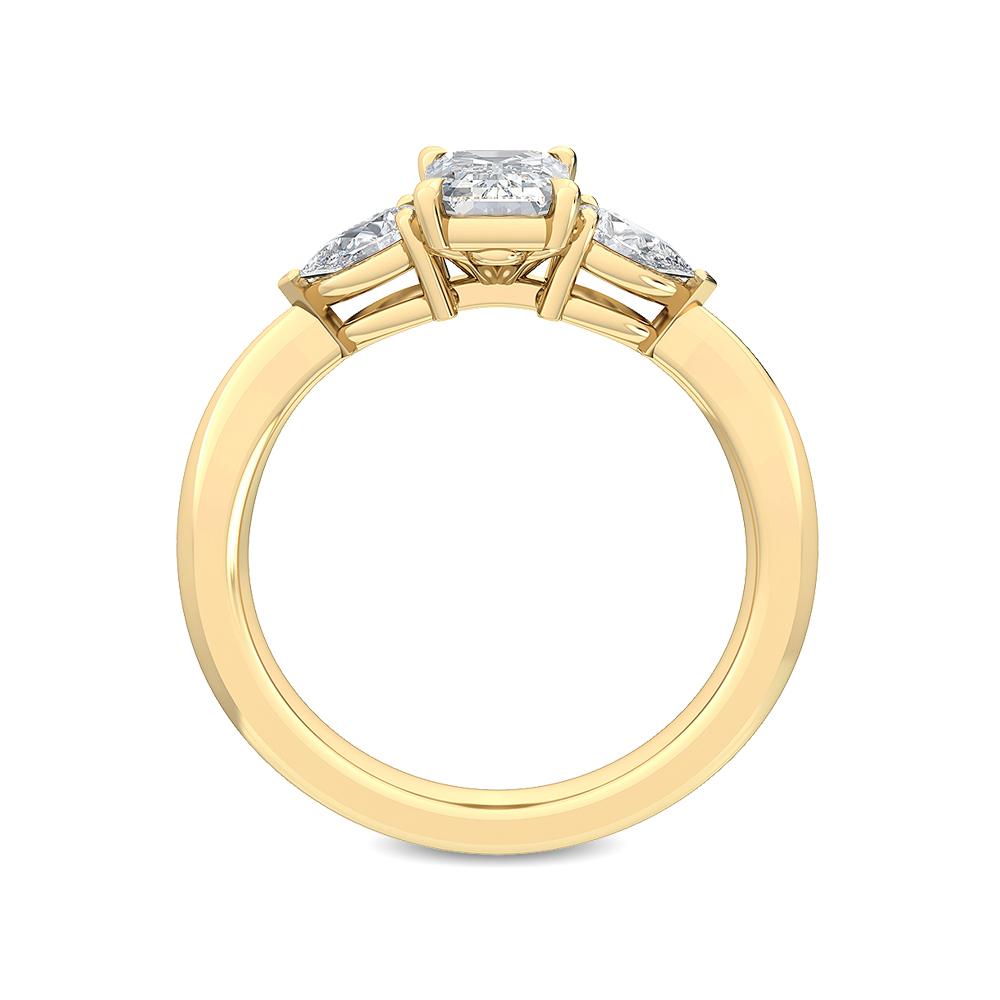 14K Yellow Gold Diamond Engagement Ring