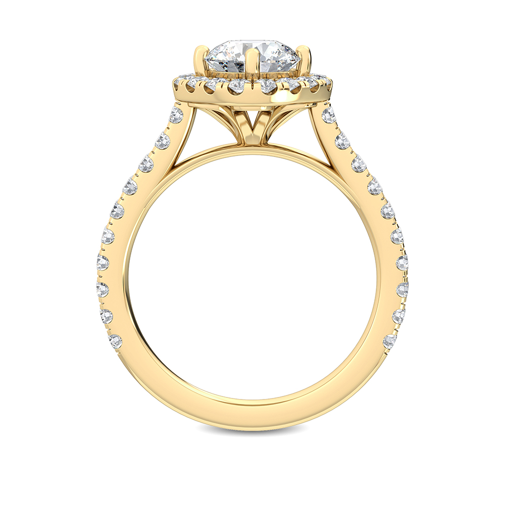 14K Yellow Gold Diamond Engagement Ring