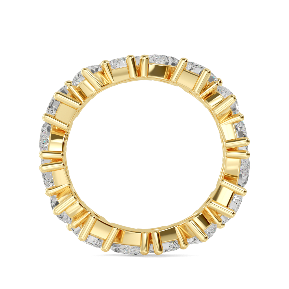 14K Yellow Gold . tw. White Diamond Eternity Band