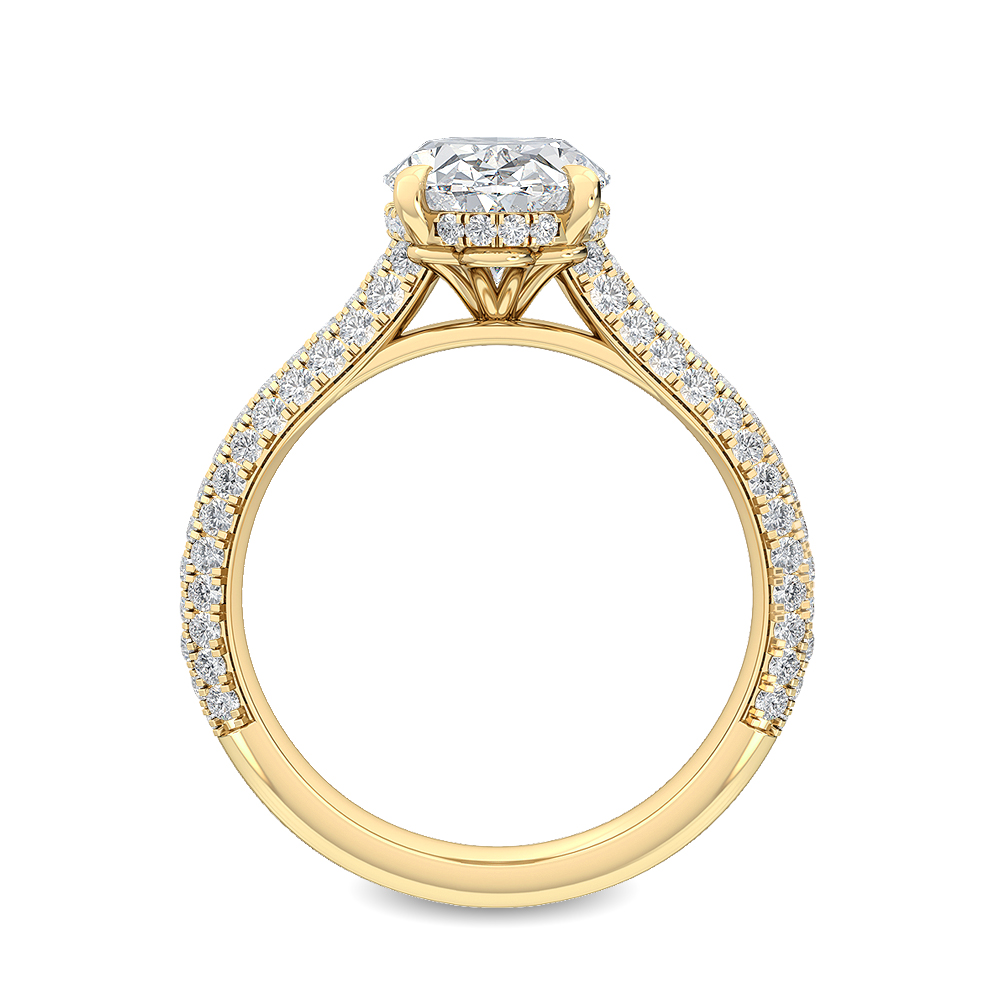 14K Yellow Gold Diamond Engagement Ring