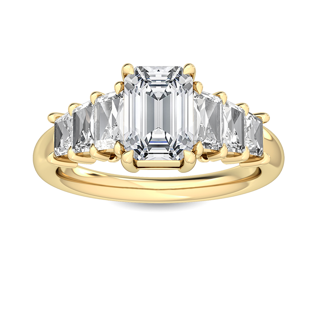 14K Yellow Gold Diamond Engagement Ring
