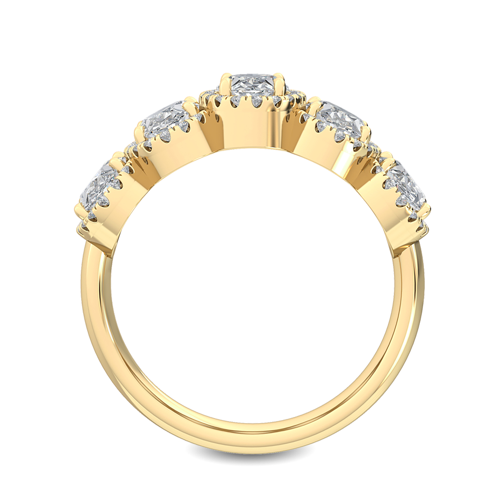 14K Yellow Gold Diamond Stackable Ring