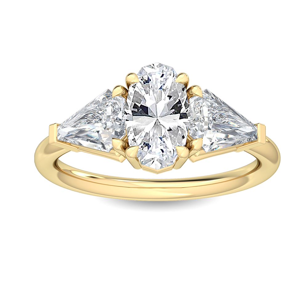 14K Yellow Gold Diamond Engagement Ring