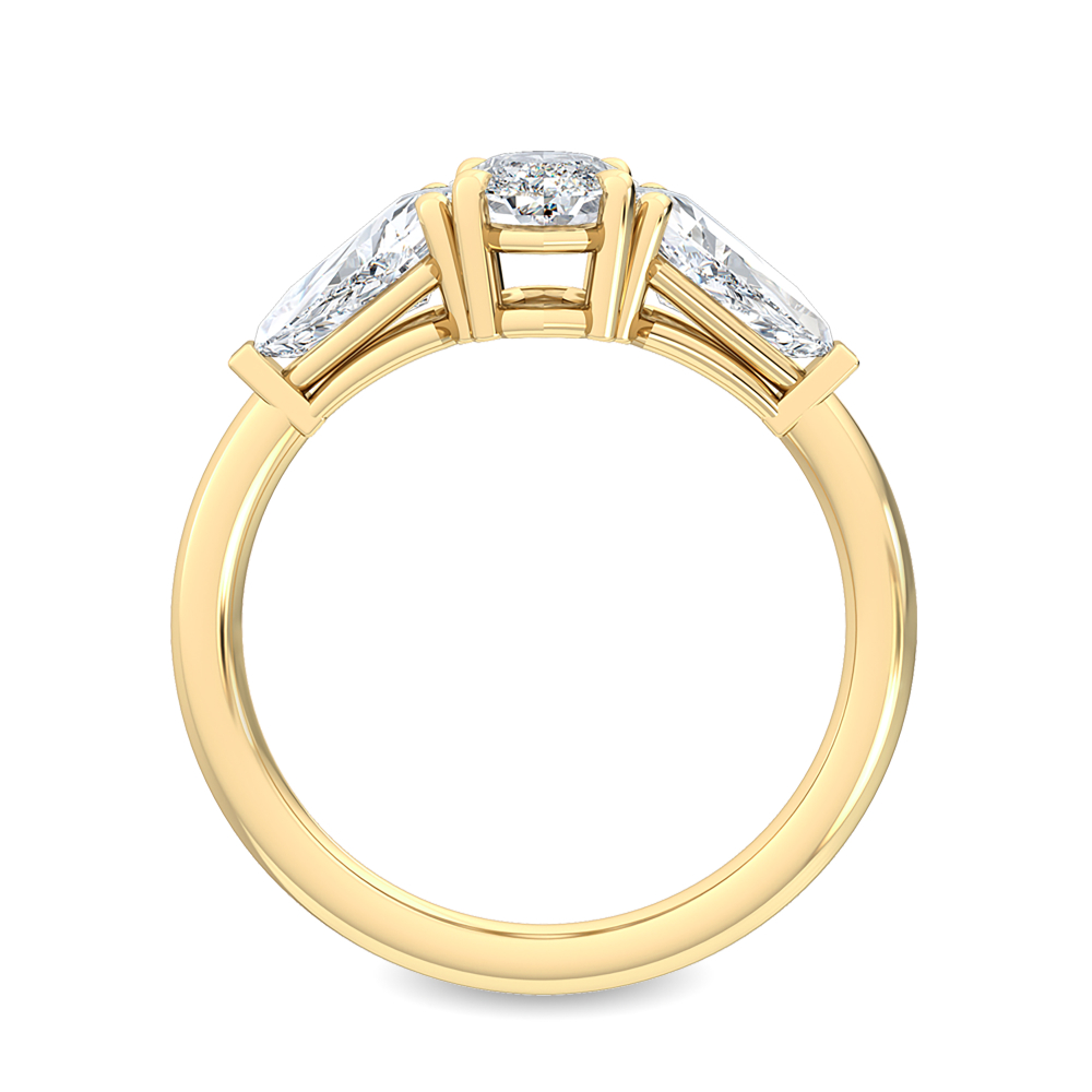 14K Yellow Gold Diamond Engagement Ring