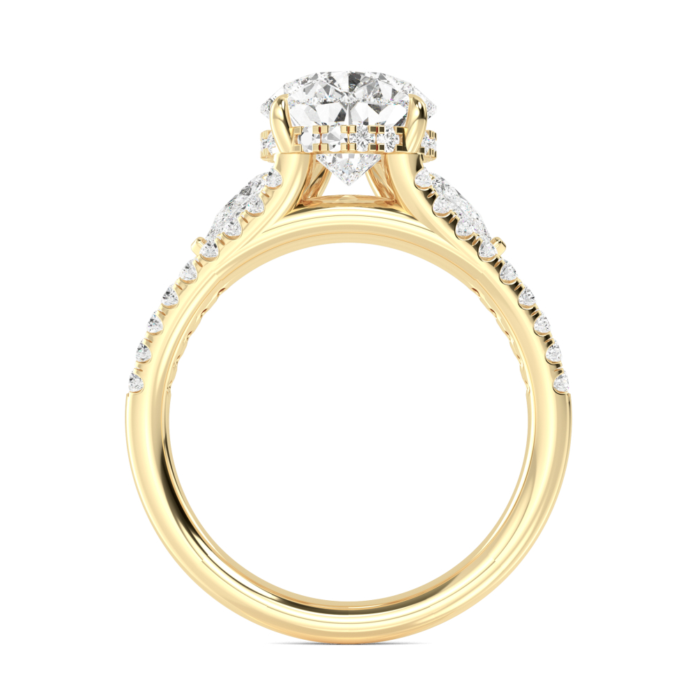 14K Yellow Gold Diamond Engagement Ring