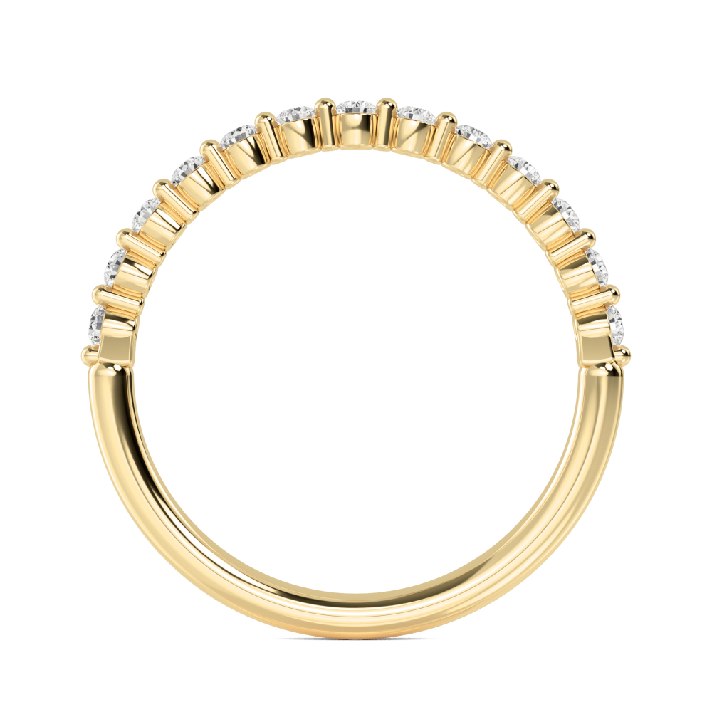 14K Yellow Gold Diamond Stackable Ring