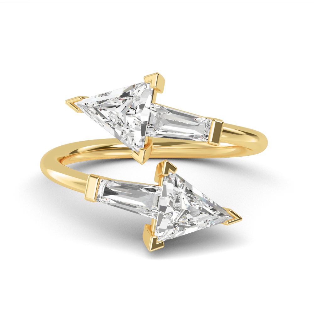 14K Yellow Gold Diamond Stackable Ring