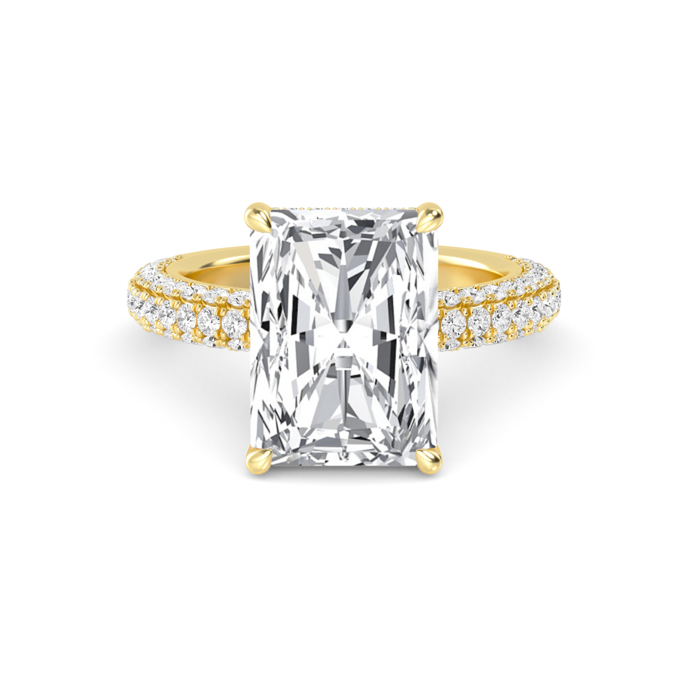 14K Yellow Gold Diamond Engagement Ring