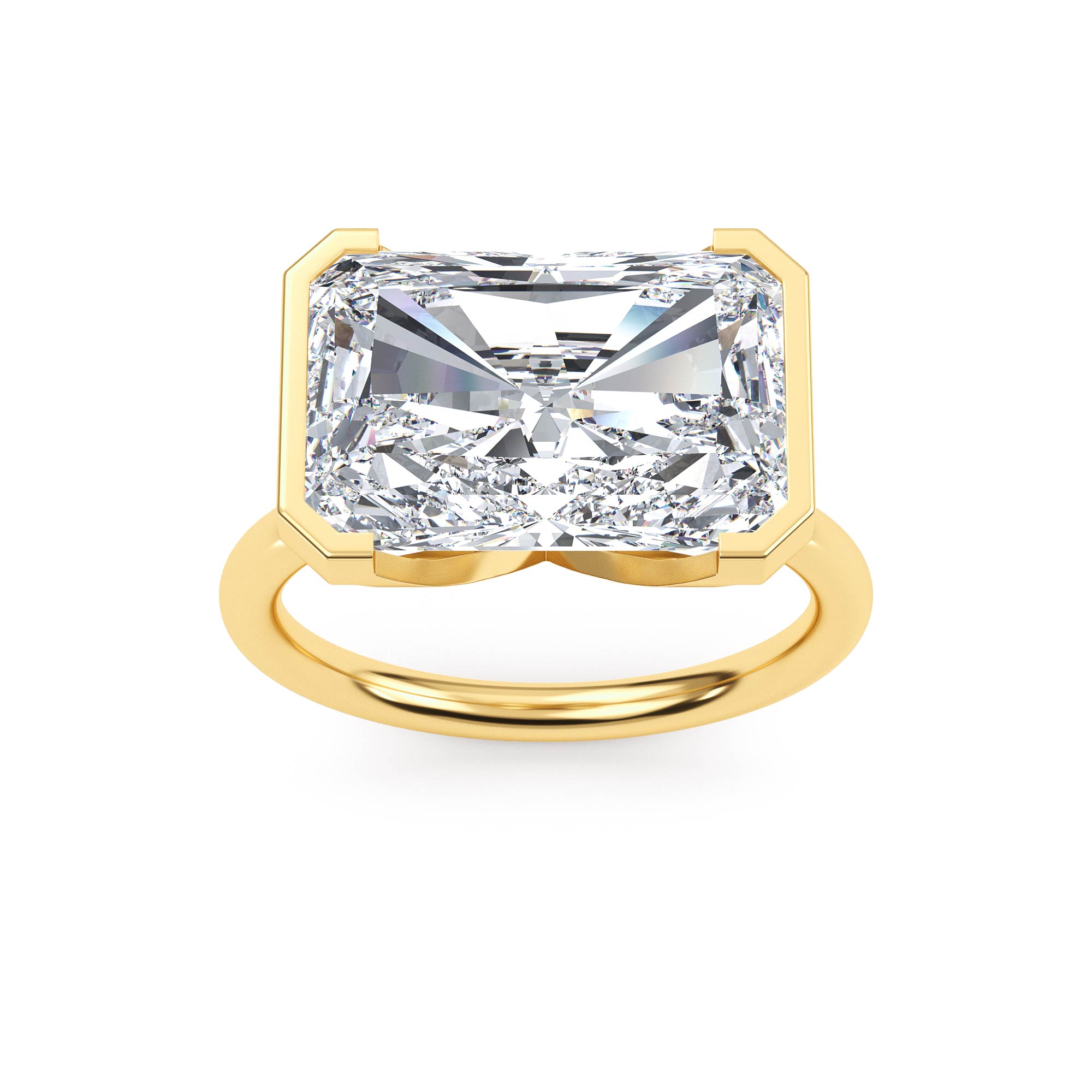 14K Yellow Gold Diamond Engagement Ring