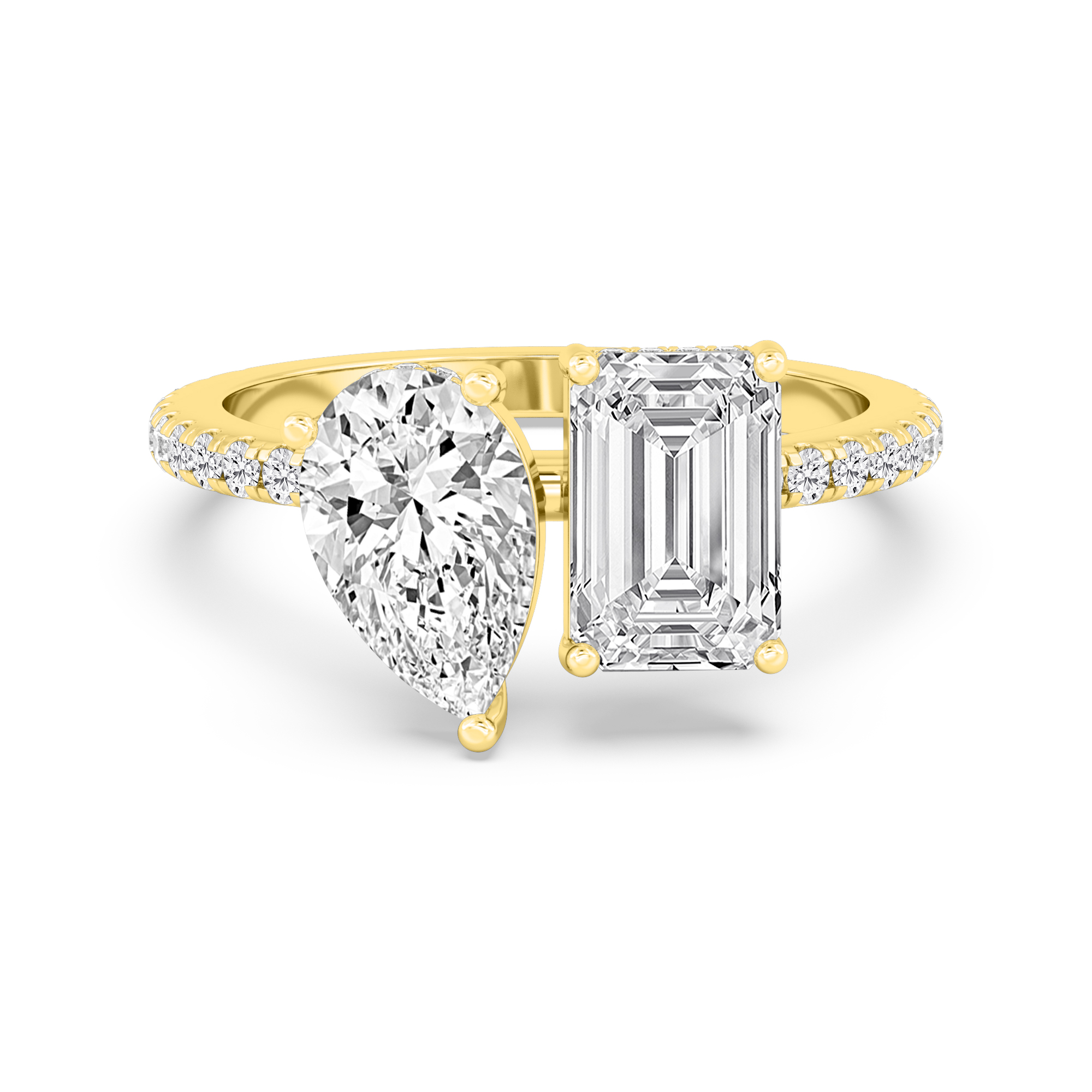 14K Yellow Gold Diamond Engagement Ring