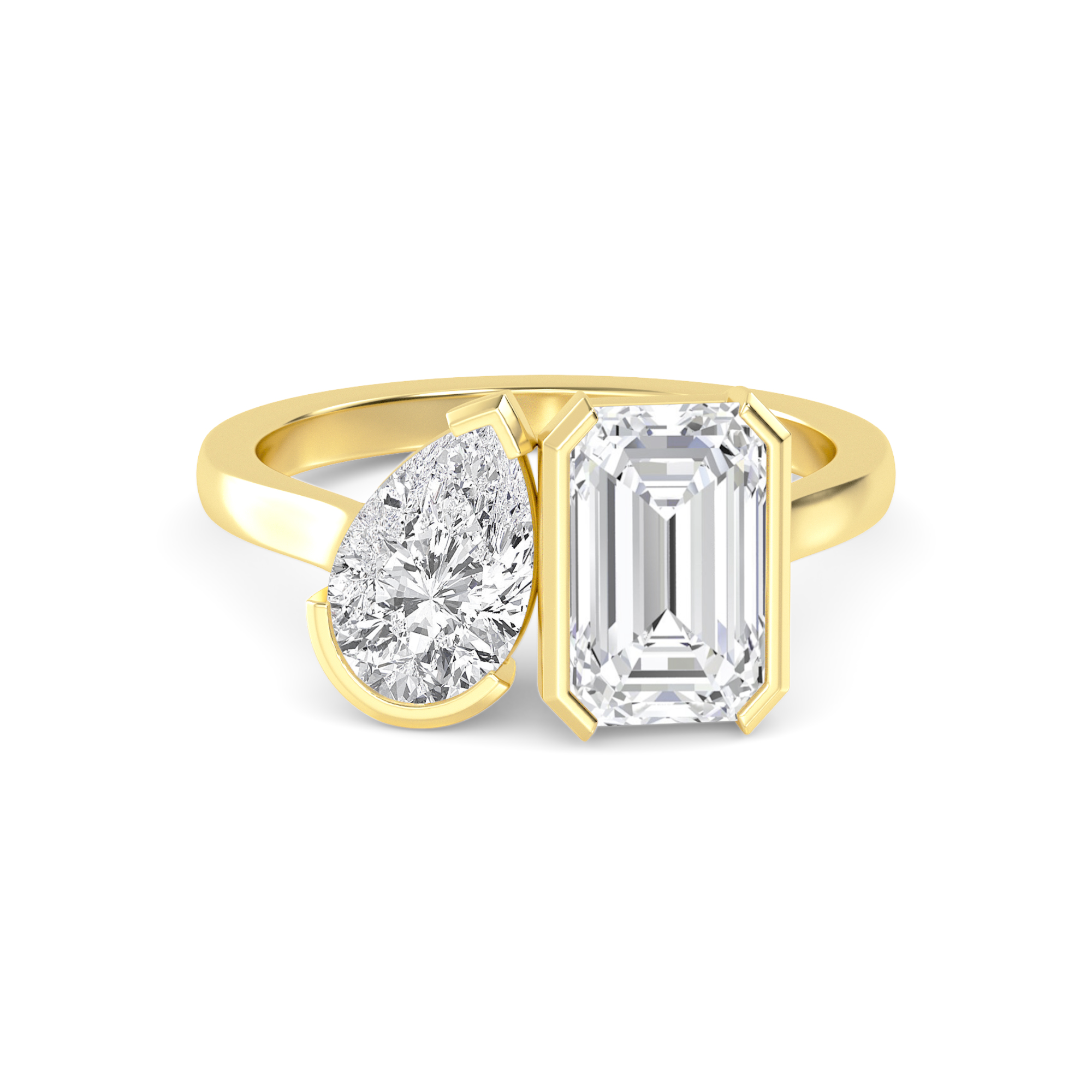 14K Yellow Gold Diamond Engagement Ring