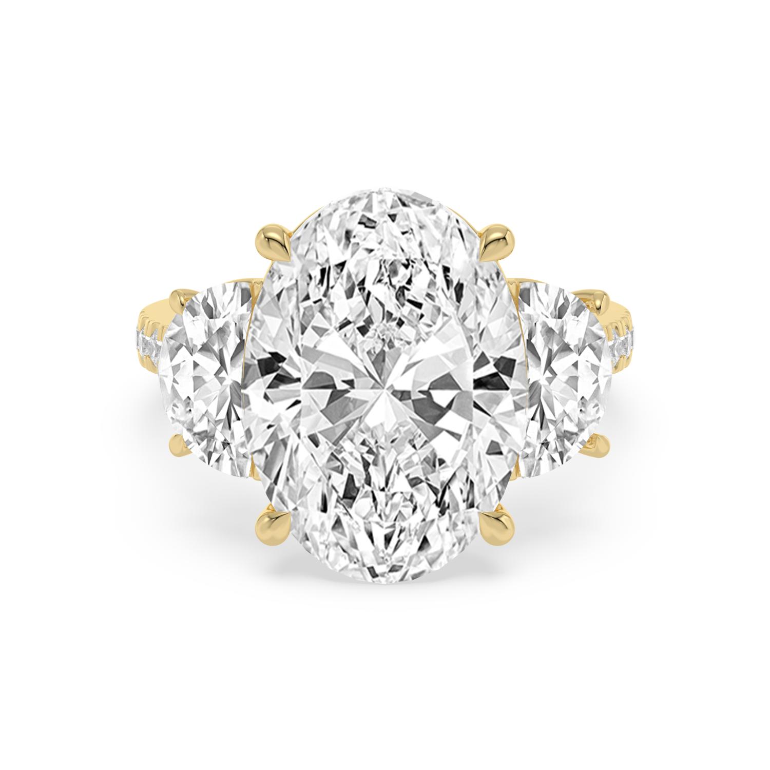 14K Yellow Gold Diamond Engagement Rings