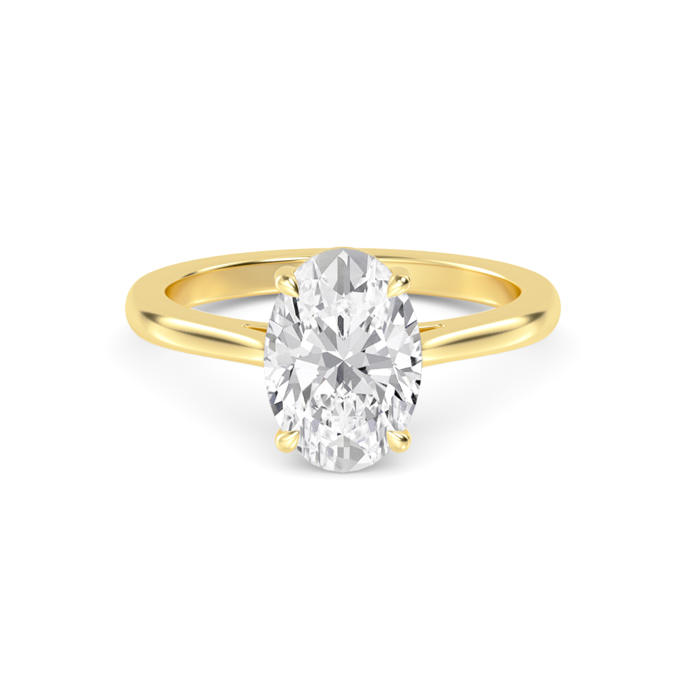 14K Yellow Gold Diamond Solitaire Rings
