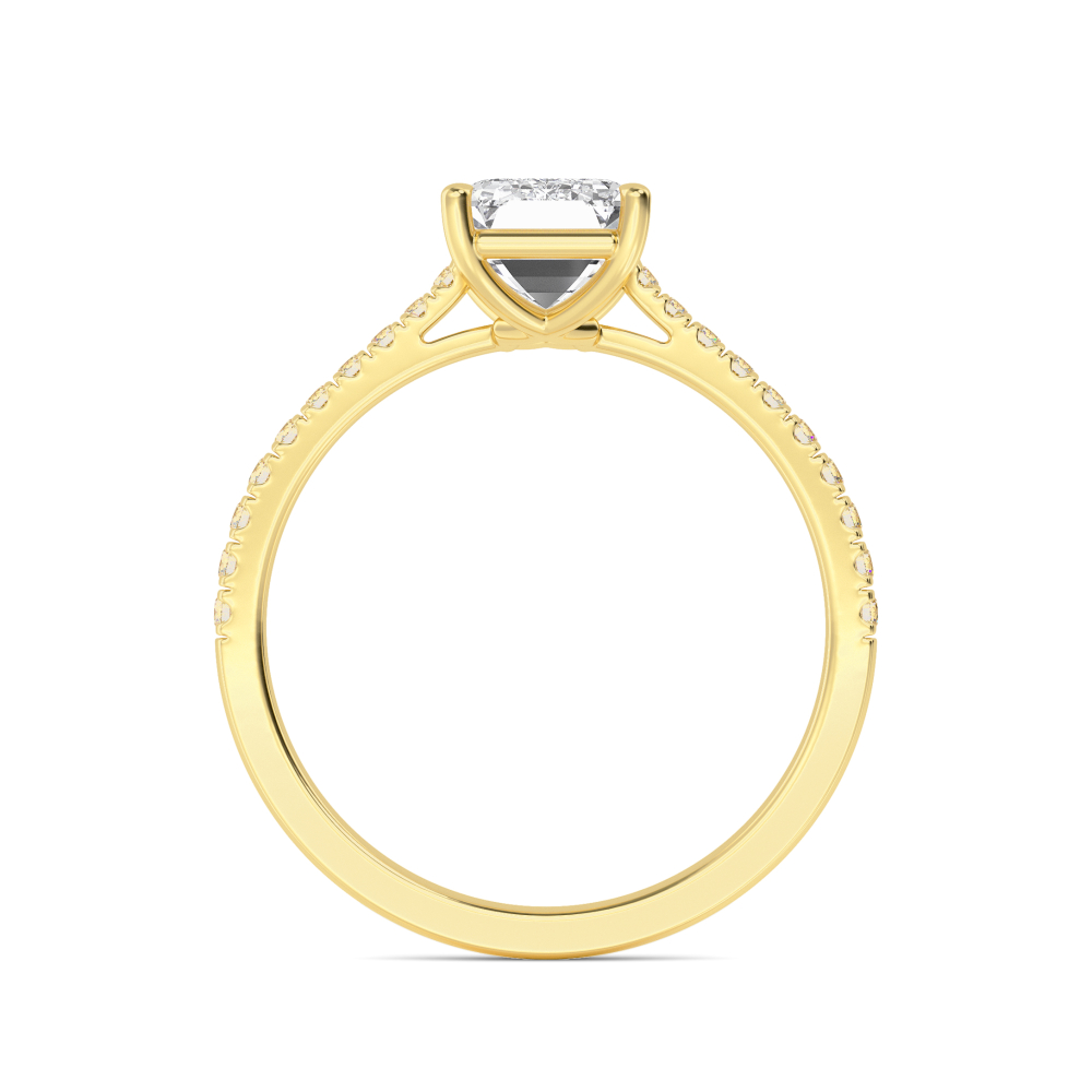 14K Yellow Gold Diamond Solitaire Rings