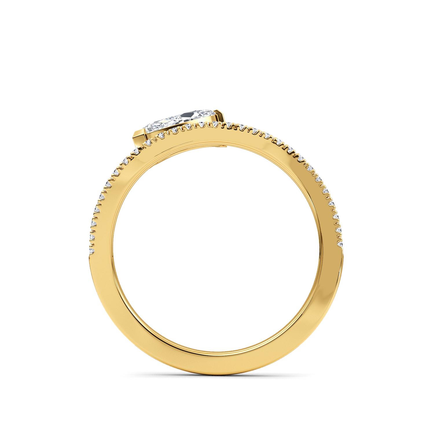 14K Yellow Gold Diamond Ring