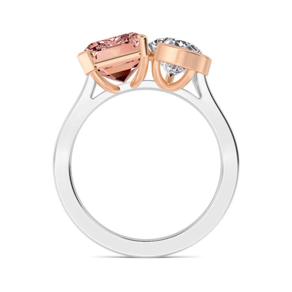 10K Rose Gold Diamond Ring5
