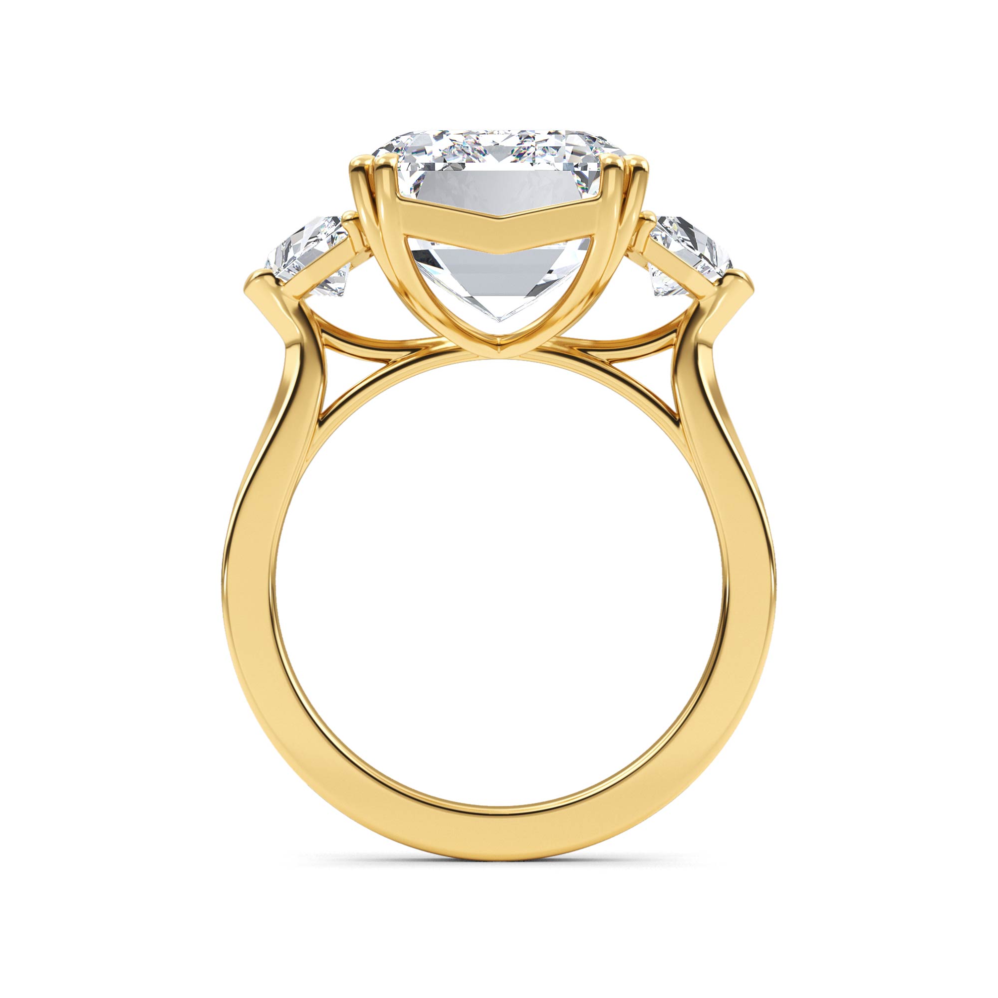 14K Yellow Gold Diamond Engagement Ring