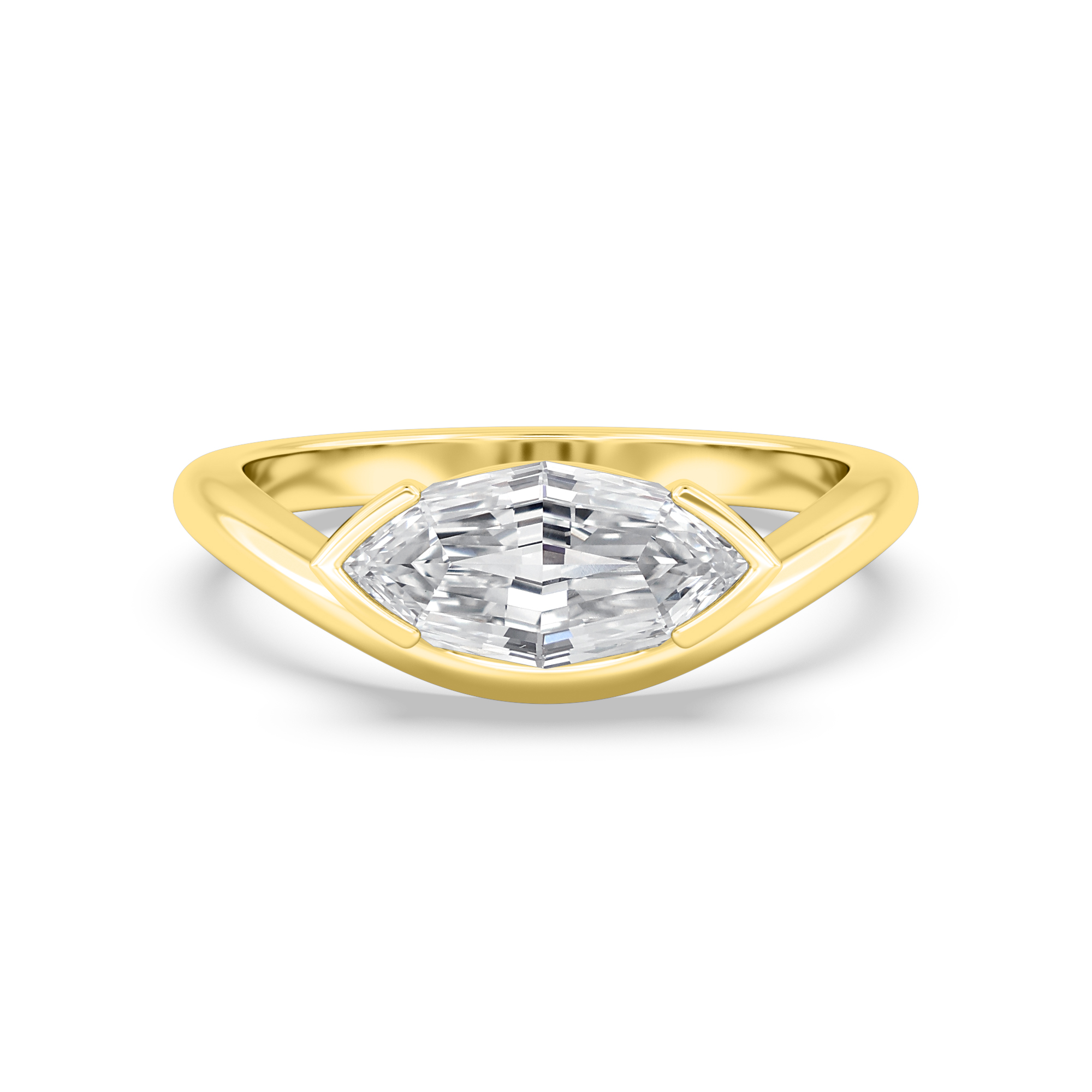 14K Yellow Gold Diamond Engagement Rings