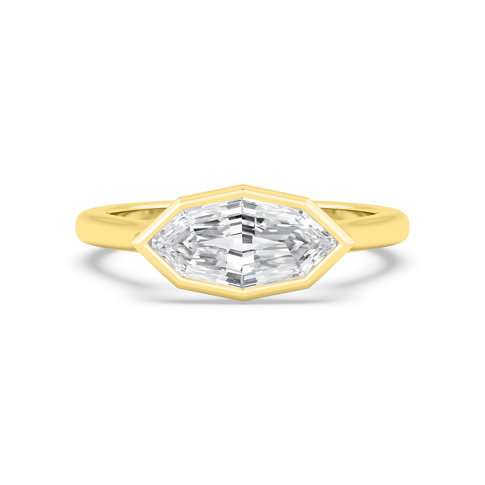 14K Yellow Gold Diamond Engagement Ring