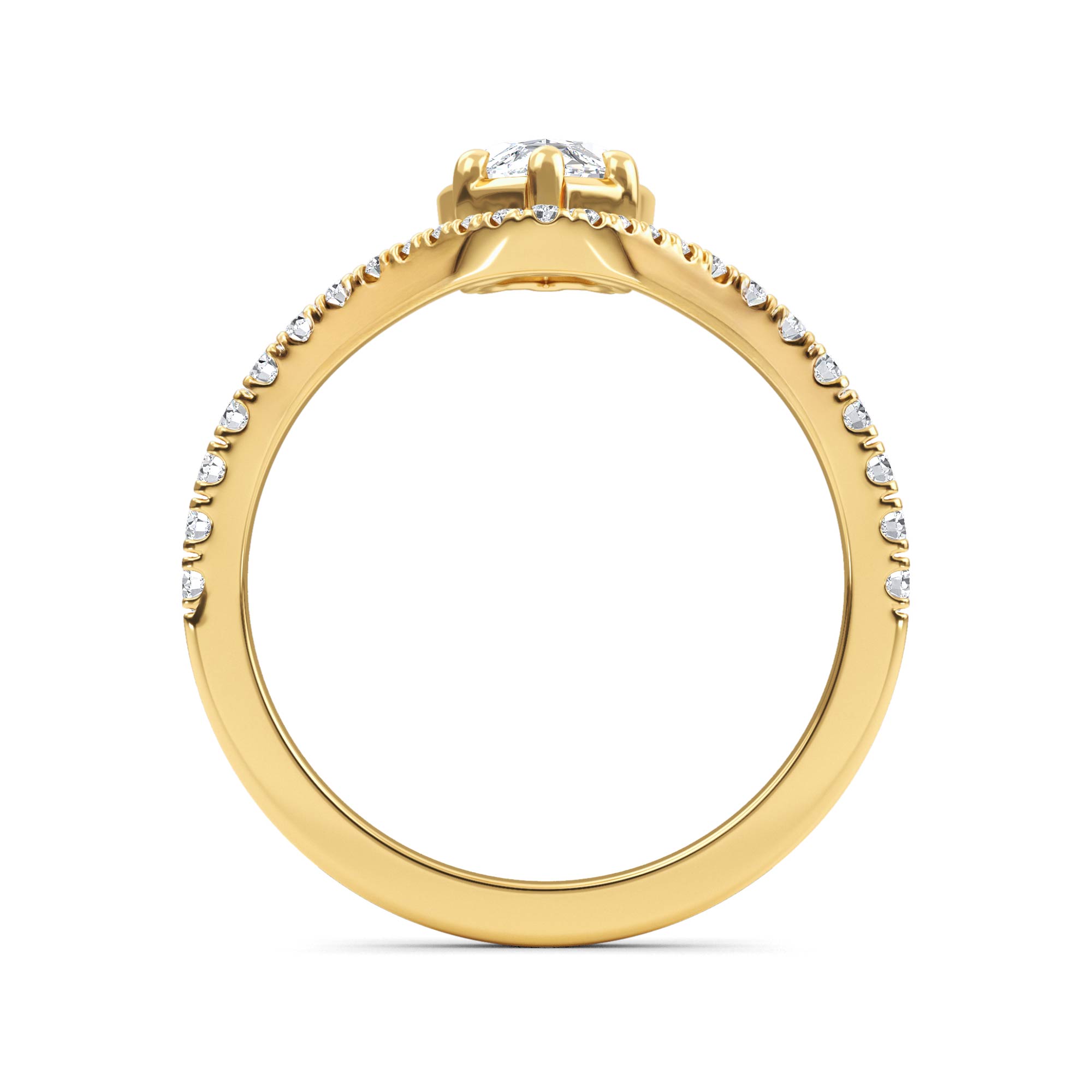 14K Yellow Gold Diamond Ring