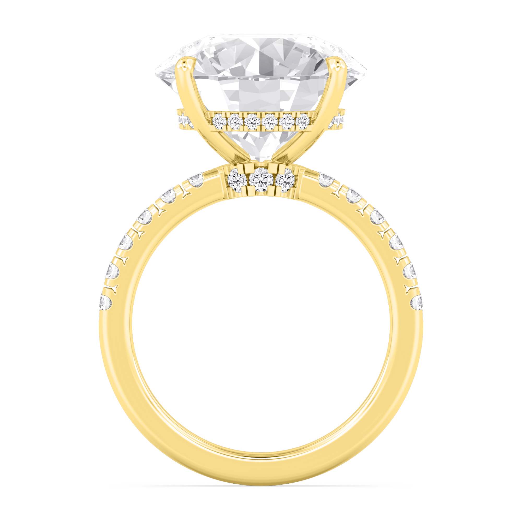 14K Yellow Gold Diamond Engagement Ring