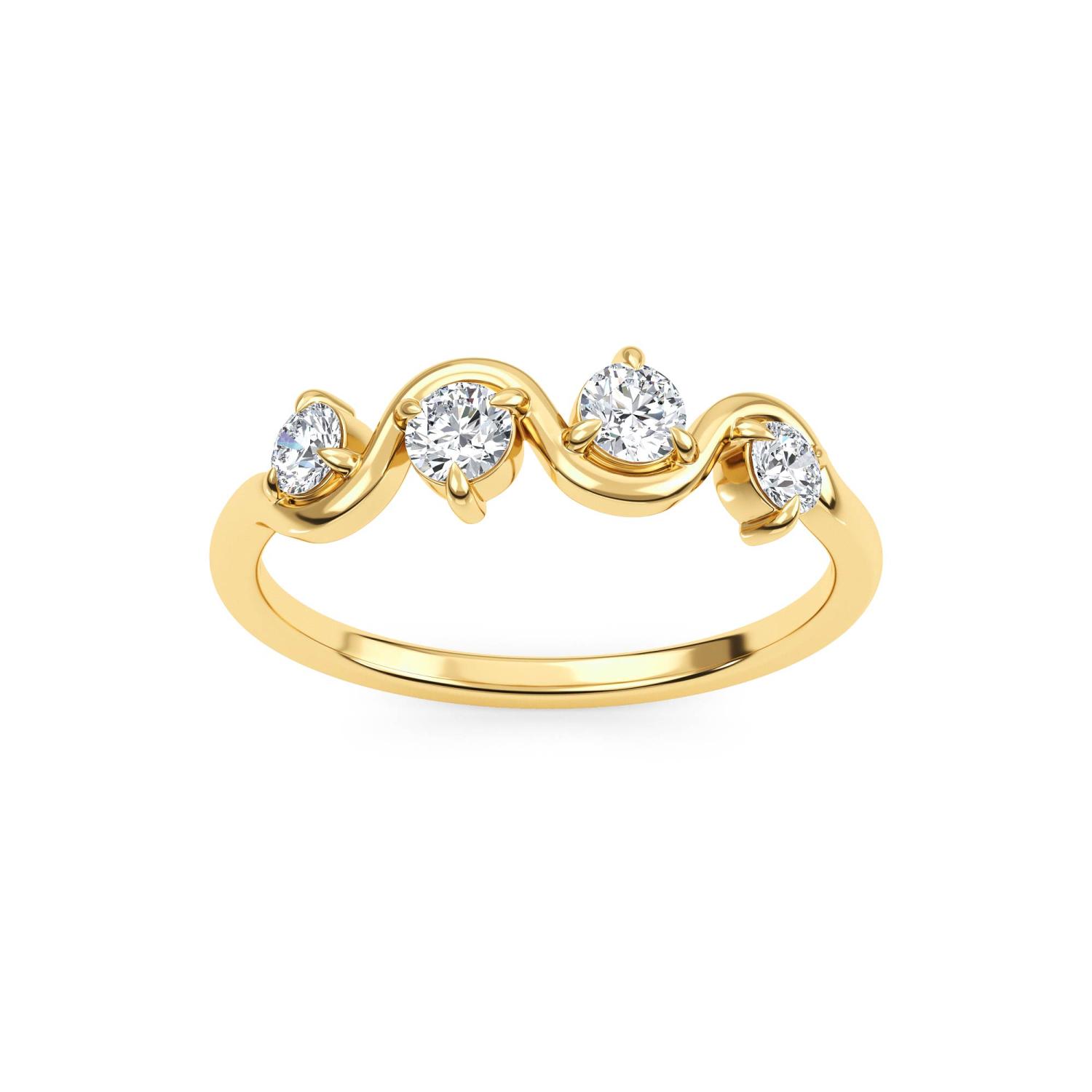 14K Yellow Gold Diamond Ring