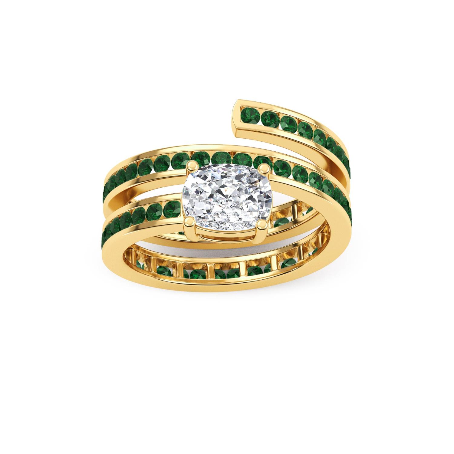 14K Yellow Gold Diamond Ring