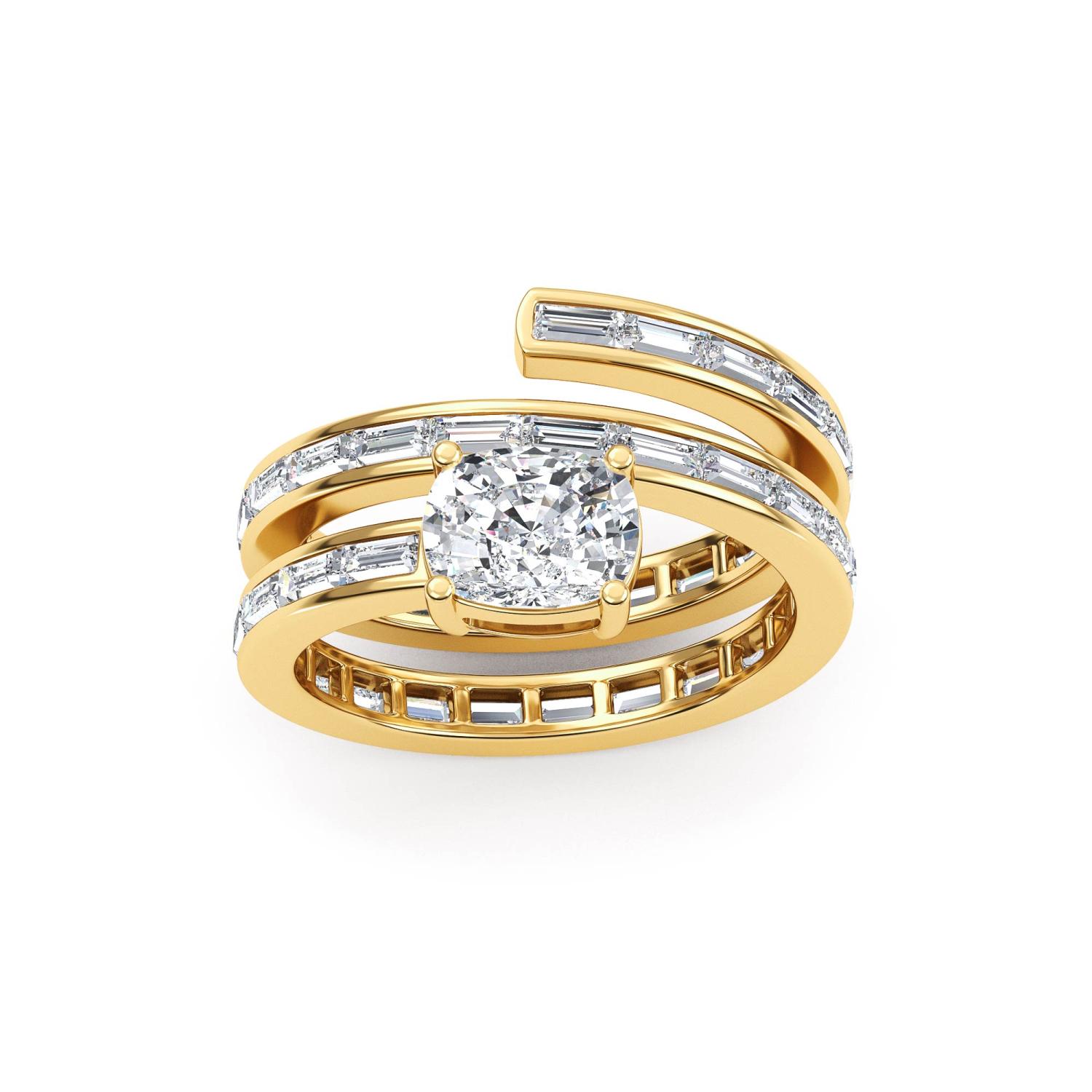 14K Yellow Gold Diamond Ring _D