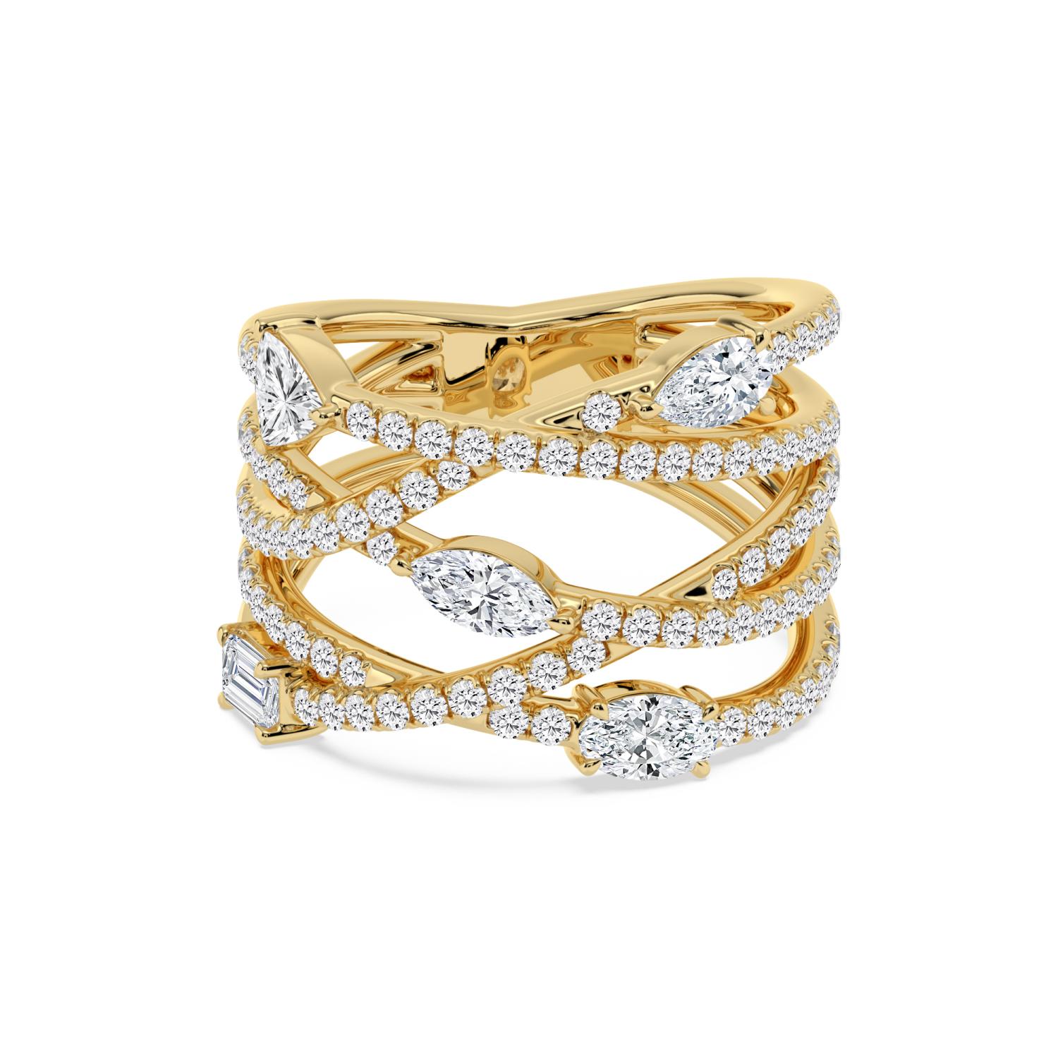 14K Yellow Gold Diamond Ring